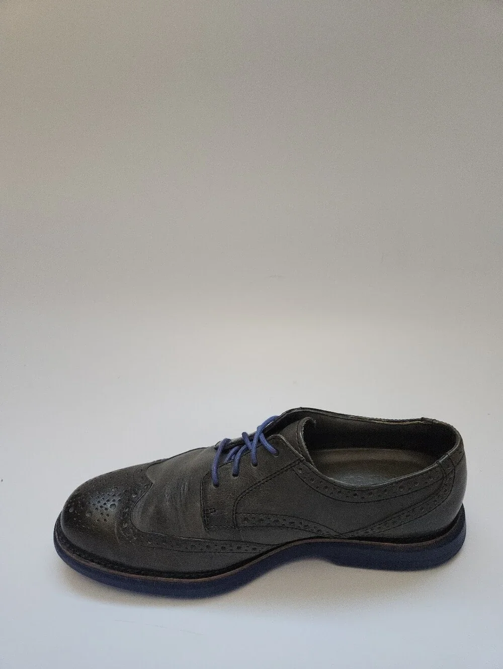 Sperry Top Sider Gold Cup Wingtip Oxfords Mens Sz 9.5M Gray Leather Dress Shoes
